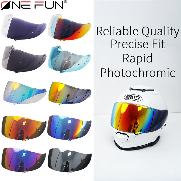 Photochromic Motorcycle Shield Lens, for SHOEI GT-AIR1 2 NEOTEC1 CNS-1 Sun Visor Scratch-Resistant, Quick Installation