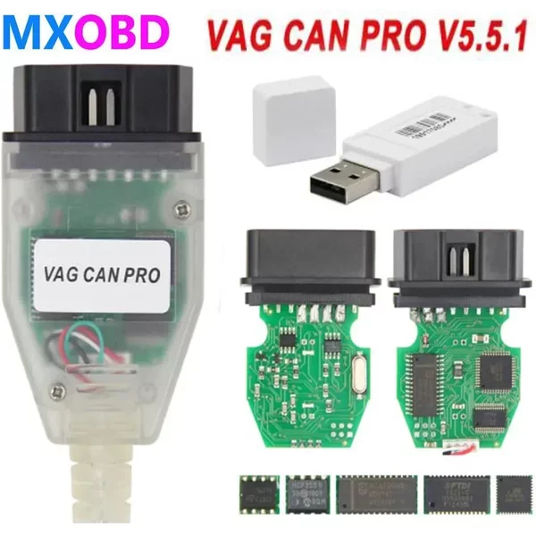 VAG CAN PRO VCP V5.5.1 mit FTDI FT245RL SJA1000T ALMEL749 Chip VAG COM OBD USB-Schnittstelle unterstützt Can Bus UDS K Line für AUDI/VW