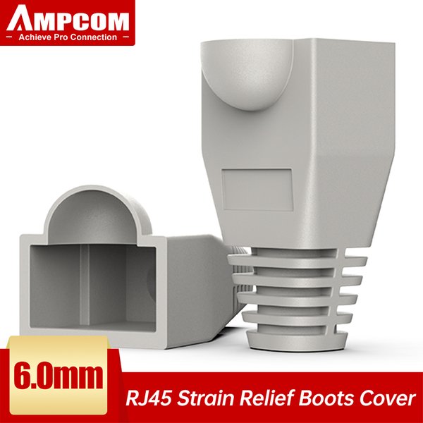 AMPCOM-Couvercle de bottes de connecteurs RJ45, pour câble Ethernet CAT6/5E/5, câble LAN en plastique, capuchons d'extrémité de démarrage