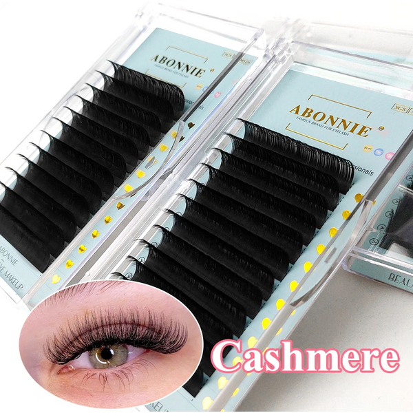 Abonnie cachemire classique Extensions de cils individuels Ultra mat noir cils moelleux Cilia toutes tailles Cilios