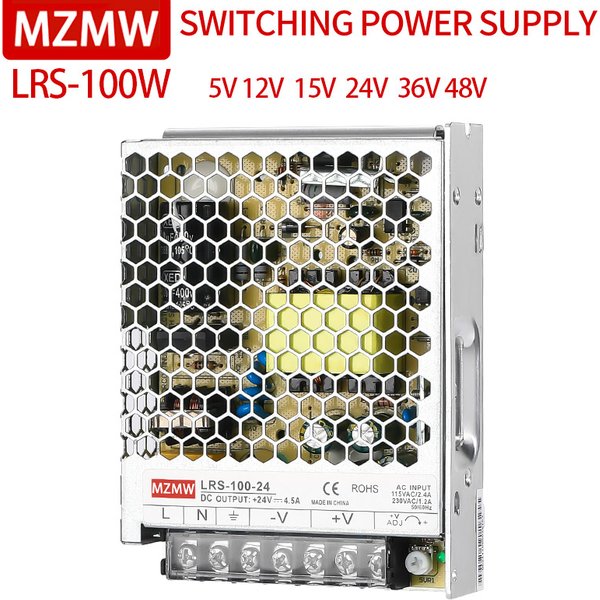 Mzmw LRS-100 schalt netzteil 100W Wechselstrom 100-240V Gleichstrom 5V 12V 15V 24V 36V 48V Volt ultra dünne Einzelquellen-Transformator-smps