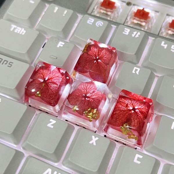 4 Stücke Hohe Qualität Epoxy DIY Durchscheinende Blätter Trockene Blumen Papier Kreuzachse Mechanische Tastatur Tastenkappe Universal Zubehör