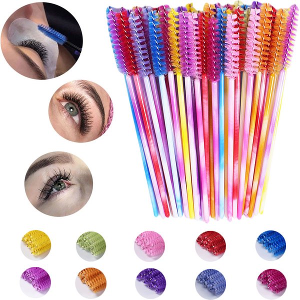 HUAZDS 50 pièces/paquet brosse à cils jetable cristal cils pinceaux de maquillage Mini Mascara baguettes brosse outil d'extension de cils