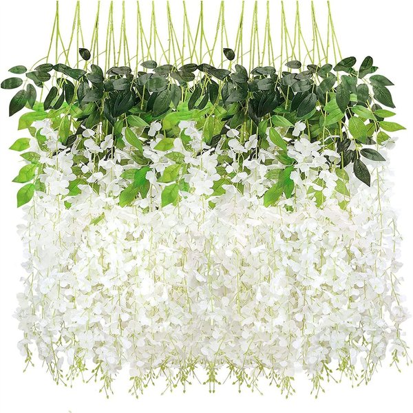 12pcs Length 110cm Artificial tofu pudding ceiling flowers ,wedding decorations, simulated wisteria corridor decoration