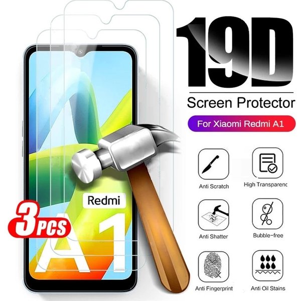 3Pcs Screen Protector for Redmi 10A Sport A1 A2 Plus Tempered Glass