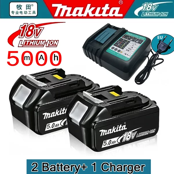 Batterie Makita 18V 5Ah Bl1850B Lithium-Ion Batterie Makita 18V Authentique Bl1850 Bl1860B Bl1860 Bl1840B