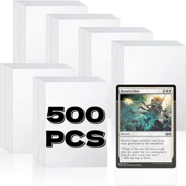 500 pochettes transparentes pour cartes à collectionner, en plastique souple, protège-cartes pour cartes standard PTCG MTG, jeux de cartes, baseball, célébrités et sports.