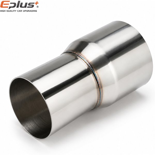 EPLUS Auspuffrohr-Reduzieradapter Edelstahl Universeller Gerader Anschluss für Auto- und Motorrad-Auspuffsysteme