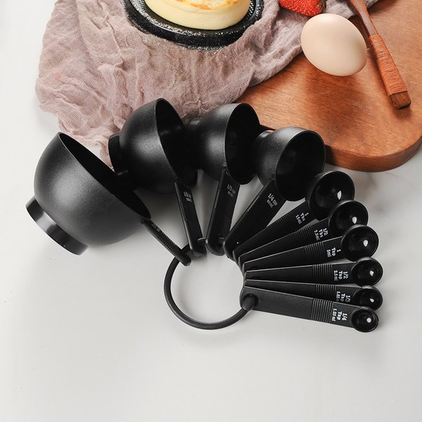 Cuillère à mesurer avec échelle, cuillère à café, cuillère polyvalente pour gâteaux, cuisson de farine, tasse à mesurer des aliments, outils de cuisine à domicile 10 pièces