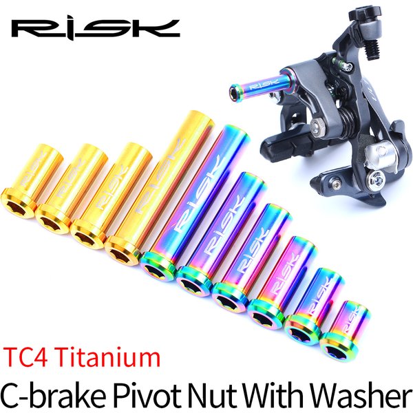 RISIKO Rennrad Fahrrad Vorne Hinten Bremssattel C-bremse Schwenkmutter Befestigungsschraube Bolzen Mit Unterlegscheibe Titan M6 x10/15/20/25/30/40mm