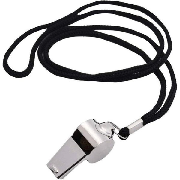 Sifflets métalliques en acier inoxydable, sifflet d'entraînement d'arbitre de sport de basket-ball de Football professionnel 1 pièce
