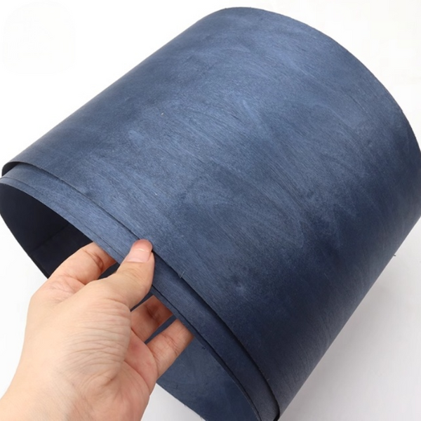 250*18cm Dyed Dark Blue Maple Wood Veneer for Scene Furniture Interior Decorative Cabinets Door Wall Paneling Veneer 0.5mm