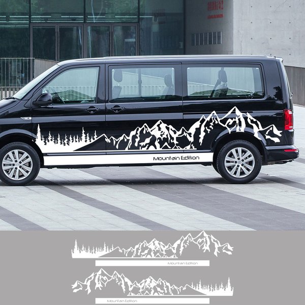 Autocollants de voiture pour Volkswagen VW Transporter T4 T5 T6 Multivan Caravelle Camper Van camping-car, accessoires de bricolage, 4 pièces/lot