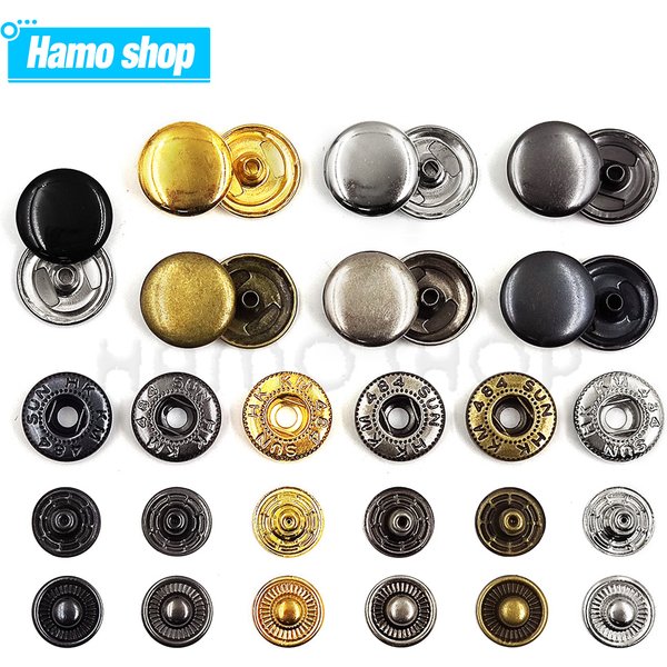 50 ensembles 655/633/831 boutons-pression en métal boutons-pression boutons-pression bouton de couture pour bricolage vêtements sacs à vêtements chaussures maroquinerie