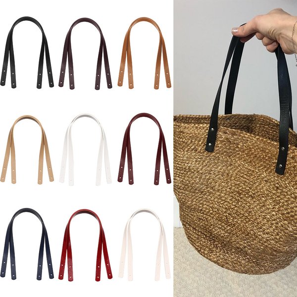2Pcs Neue Abnehmbare PU Leder Tasche Gürtel Handtasche Band Griff Schulter Tasche Strap Geschenk Box Griff Band DIY Tasche zubehör