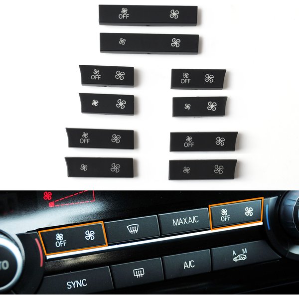 Klimaanlage Heizung Klimateilator Wind Lautstärkeregler AC-Tastenschlüssel für BMW 5 6 7 Serie F10 F11 F01 F02 F06 F07 F12 F15 F16