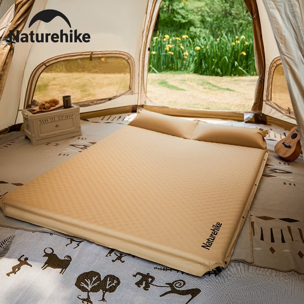 Naturehike D01 Aufblasbare Matratze, selbstaufblasende Luftmatratze mit Kissen, 3 cm/6 cm dicke Luftmatratze, Outdoor-Camping-Isomatte