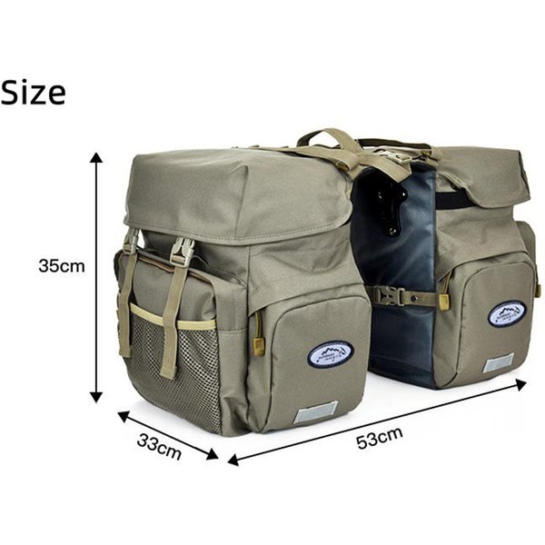 Sac de vélo 50L sac de vélo en Nylon porte-bagages arrière coffre vélo bagages siège arrière sacoche réfléchissant sac de rangement de cyclisme accessoires de vélo