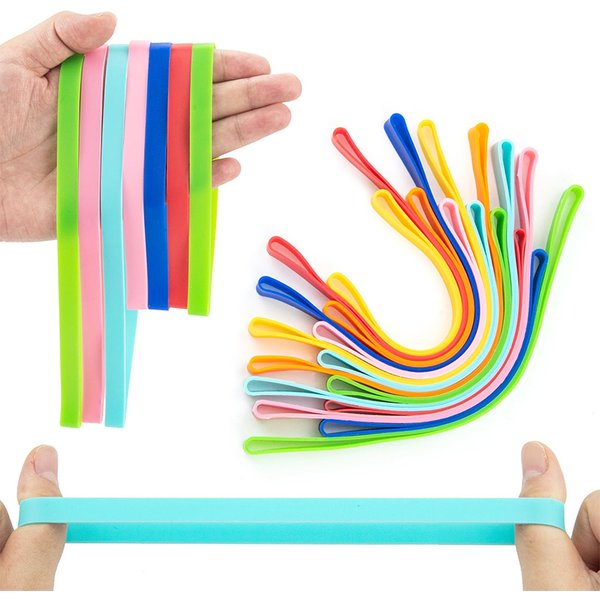 10 pièces bandes de caoutchouc de Silicone grandes bandes d'emballage de caoutchouc élastiques multicolores pour cahier bureau équipement extérieur cadeaux emballage Christ