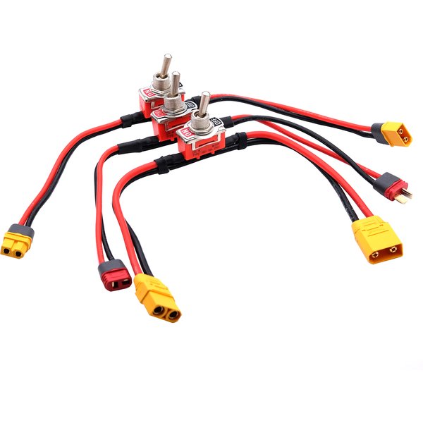 Großer Strom-Hochlastschalter XT60 XT90 T-Stecker Power ON-OFF Toggle 12/14AWG für eBike RC Flugzeug ESC Motor Anschlussadapter