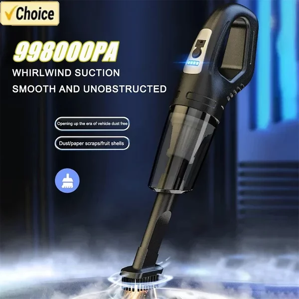 Aspirateur sans fil à aspiration puissante, Rechargeable, à main, Charge rapide, pour voiture, maison, poils d'animaux