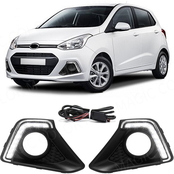 Pour Hyundai I10 GRAND 2014 2015 2016 feux diurnes DRL Led antibrouillard lunette blanc étanche accessoires pare-chocs