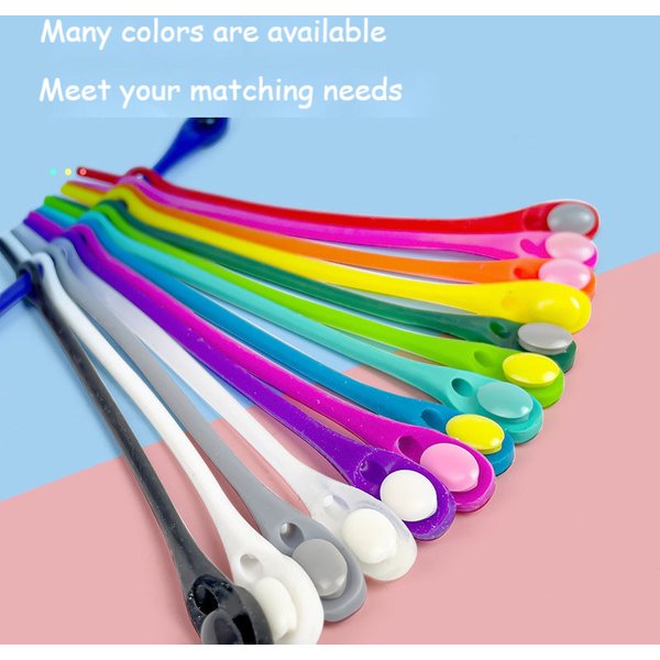 Paquet de 12 lacets élastiques en Silicone sans lacets lacets en caoutchouc adultes enfants lacets paresseux sans dentelle taille unique polyvalent s'adapte à la plupart des chaussures