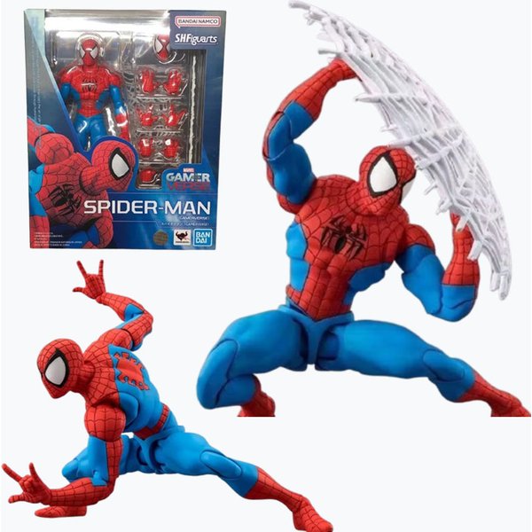 W magazynie KO SHFiguarsts Spider Man Gamerverse Figurki Akcji Kolekcjonerskie Figurki Akcji Anime Zabawki