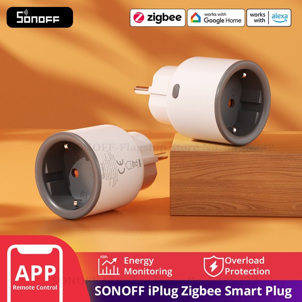 1-4 PCS SONOFF S60ZB EU IPlug Prise intelligente Zigbee avec suivi de la consommation d'énergie, prise sans fil, minuterie, interrupteur intelligent compatible avec Google Home Alexa