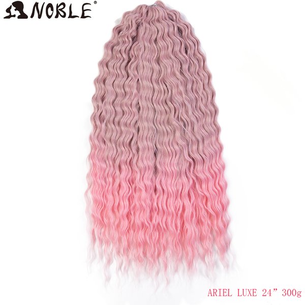Edle Synthetische Haar Cosplay Wasser Welle 24 Zoll Twist Häkeln Haar Geflecht Haar Ombre Blonde Rosa Tiefe Welle Flechten haar Verlängerung