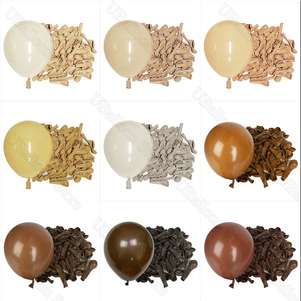 10/30/50 pièces Boho marron ballons blanc peau de sable nu café foncé marron ballons en Latex pour neutre bébé douche anniversaire décor