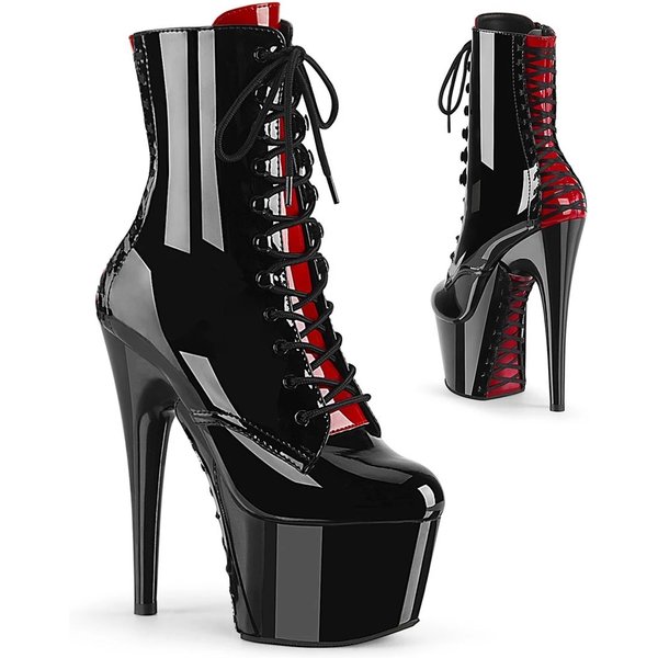 SDTRFT Nachtclub Stilettos 17 cm Dünne High Heels Stiefeletten Plattformen Schuhe Frau Botas Mujer Party Patent Leder Hochzeit Pumpen