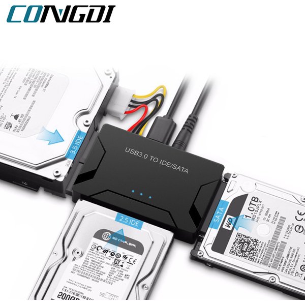 USB 3.0 to SATA IDE Hard Disk Adapter Converter Cable for 3.5 2.5 inch HDD/SSD CD DVD ROM CD-RW 3 in 1 IDE SATA Adapter