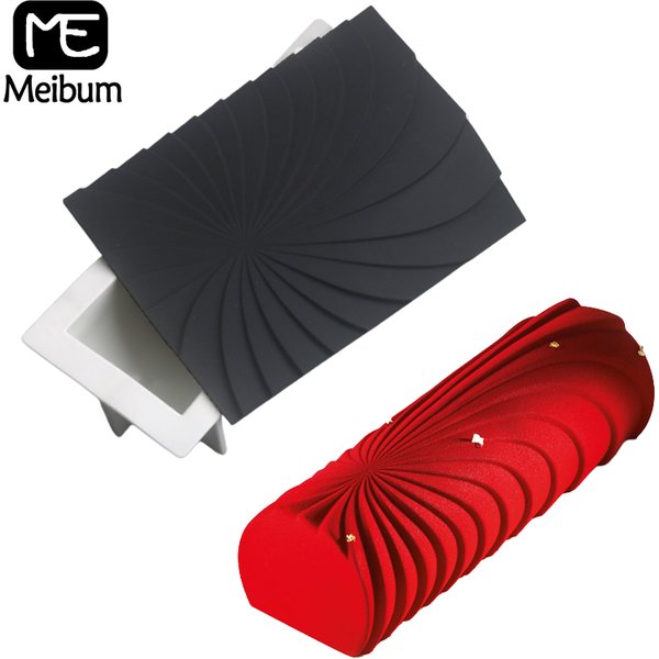 Meibum Spiral Texture Mousse Cushion Food Grade Bakeware Set Silicone Cake Molds Dessert Border Decoration Lace Mat Baking Tools