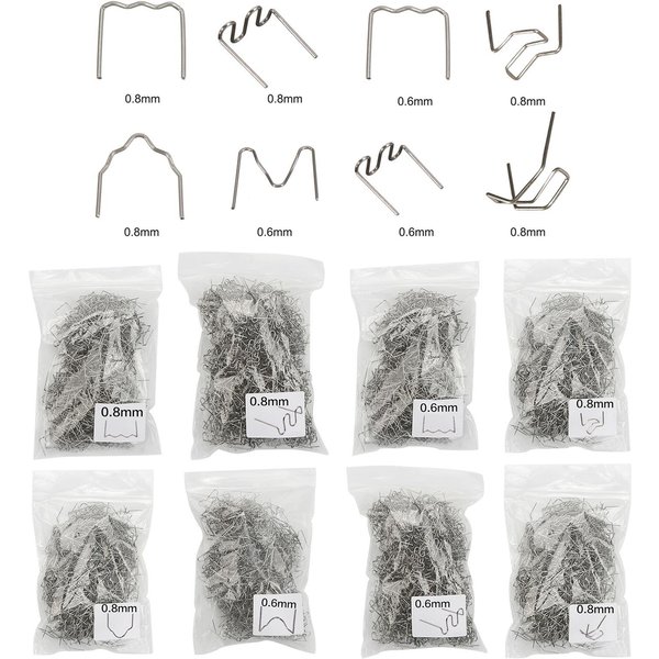 Clou de soudage pour réparation de plastique automobile, vague prédécoupée standard, fûts de pare-chocs, machine de réparation, chaud, électronique, 800 pièces