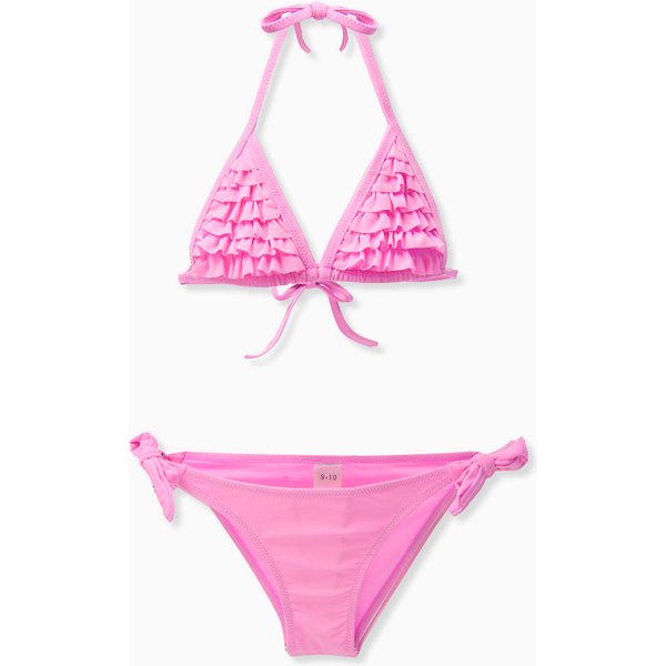 Feste Bandage Mädchen Bikini Set Neue Sommer Multi Falbala Kinder Mädchen Bademode Badeanzug Kinder Biquini Infantil Badeanzug