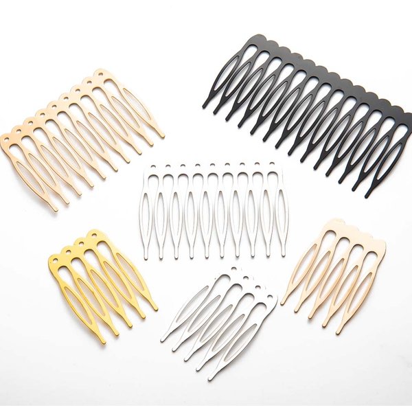 10pcs 5/8/10/12/18/22 Teeth Metal Hair Side Clip Comb Hairpins For Women Wedding Bridal Veil Styling Crafts Jewelry Making Tool
