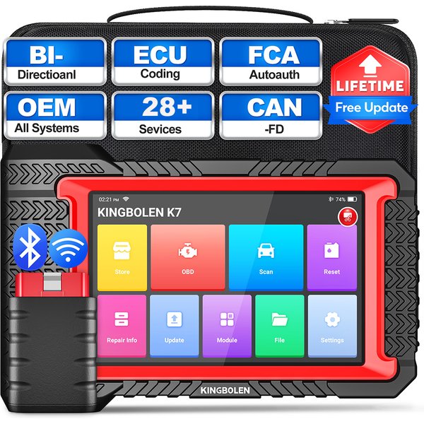 Dożywotnia bezpłatna aktualizacja KINGBOLEN K7 ALL System Polskie narzędzia diagnostyczne samochodowe Kodowanie ECU Aktywny test 28 resetów Skaner OBD PK LAUNCH X431 CRP919E BT