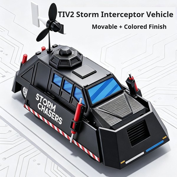 Pogońcy burz Tiv2 Model pojazdu do interwencji w tornadach, ruchome koła, kolorowe malowanie, figurka kolekcjonerska, dekoracja na biurko.