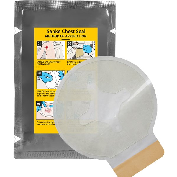 Medical Chest Seal Vented Dressing Bandage First Aid Kit Rescue Hyfin IFAK Chest Seal Outdoor Emergency Medical Treatment