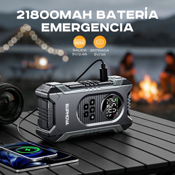 1500A Starthilfegerät, 12V Autobatterie-Ladegerät, Starthilfe mit Luftkompressor, Auto-Zubehörwerkzeug, LED-Licht, Batterieladegerät, Autobatterie-Ladegerät, Luftkompressor, Starthilfe mit