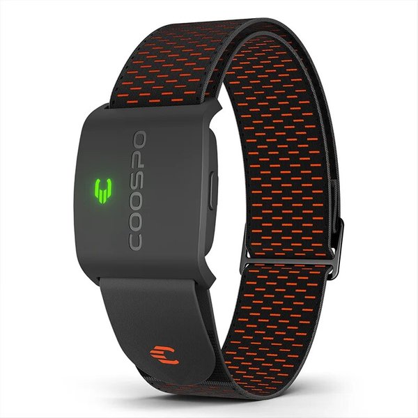 COOSPO HW9 HRM Sensor Armband Heart Rate Monitor with HR Zones/Calories for Fitness Running BLE5.0 ANT+ for Peloton,Zwift,Wahoo