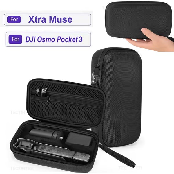 Étui de transport pour DJI OSMO Pocket 3/Xtra Muse, accessoires, pochette de voyage, sac de rangement, coque en EVA avec sangle de transport, protection pour appareil photo.