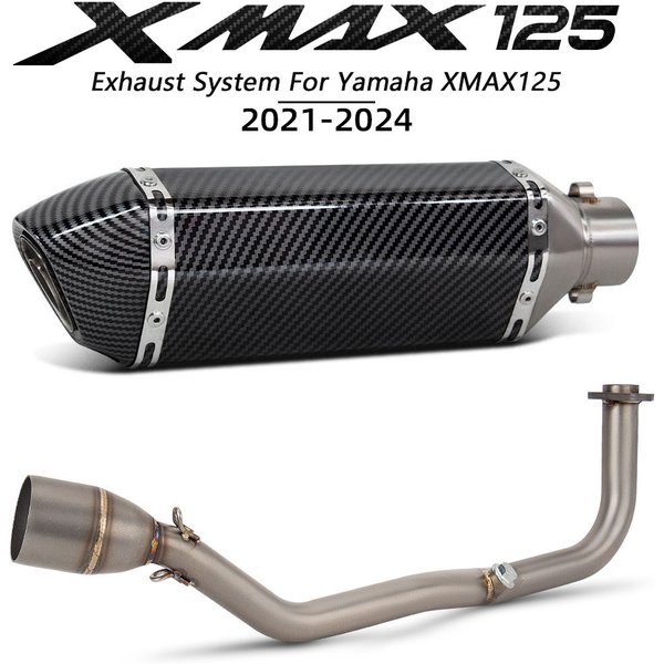 Collecteur d'échappement de moto pour Yamaha XMAX125 XMAX-125 2021-2024, silencieux d'échappement avec DB Killer, tuyau avant de scooter