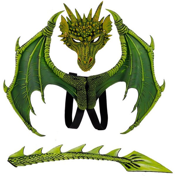 Animal Cospty Dragon Costume Purim Christmas Gift Carnival Party Cosplay Set Wing and Tail faucet Costume