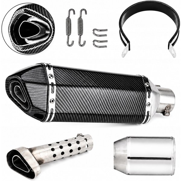 51MM Universal Motorrad Auspuffrohr Schalldämpfer DB Killer Pitbike Escape Moto Motocross Piaggio Cafe Racer Trk PCX 125 502 TMAX