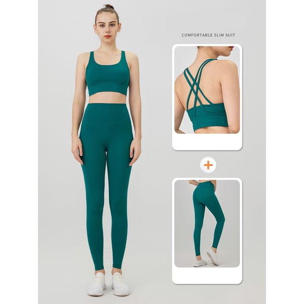 2 pièces vêtements de Yoga survêtement pour femmes vêtements de sport Pilates Fitness costume gymnastique entraînement Push Up vêtements sport soutien-gorge Leggings costume