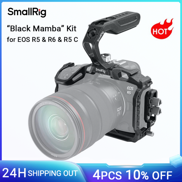 SmallRig – Cage de caméra Mamba EOS R5C noire, avec serre-câble et poignée supérieure, Kit pour appareil photo Canon EOS R5 & R5C & R6 3233/3234