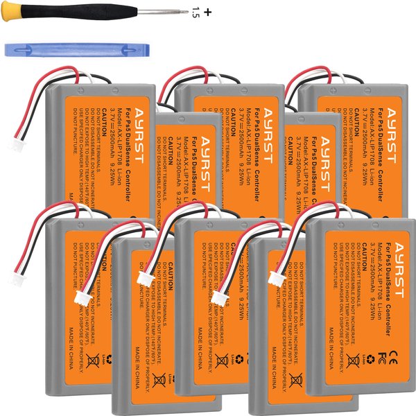 10 Stück 2500 mAh LIP1708 Akku für Sony PlayStation 5 PS5 DualSense CFI-ZCT1W Wireless Controller Ersatz-Spielbatterien