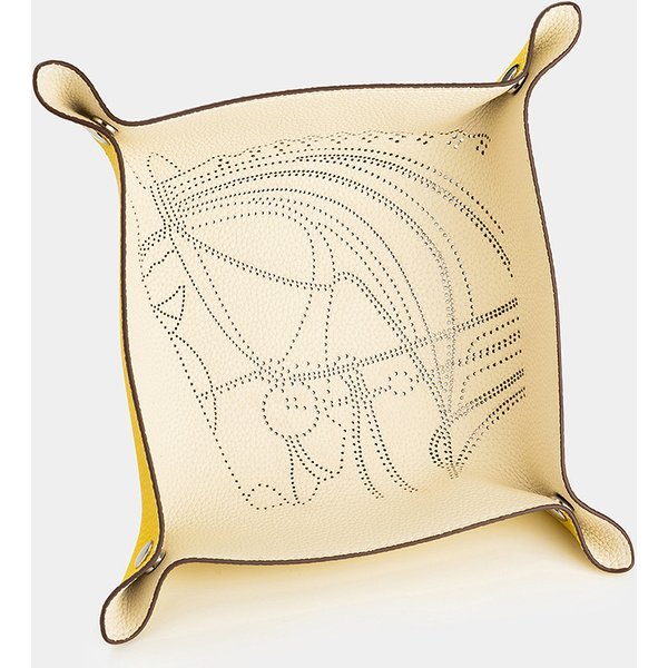 Luxuriöses Schmucktablett mit Pferdekopf-Design aus Leder, PU-Leder Aufbewahrungstablett für Schlüssel und Halsketten, Schreibtisch-Organizer für Zuhause
